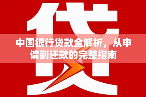 金乡中国银行贷款全解析，从申请到还款的完整指南