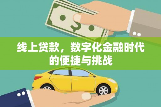 金乡线上贷款，数字化金融时代的便捷与挑战