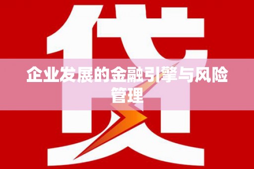 金乡企业发展的金融引擎与风险管理
