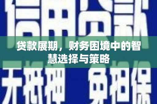 金乡贷款展期，财务困境中的智慧选择与策略