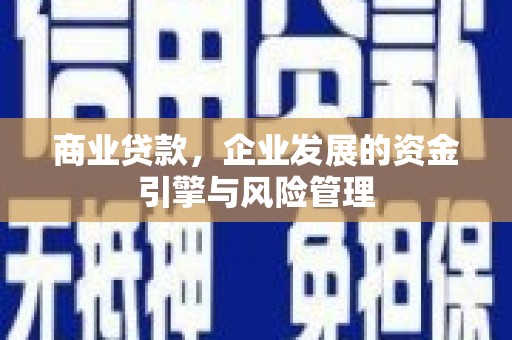 金乡商业贷款，企业发展的资金引擎与风险管理