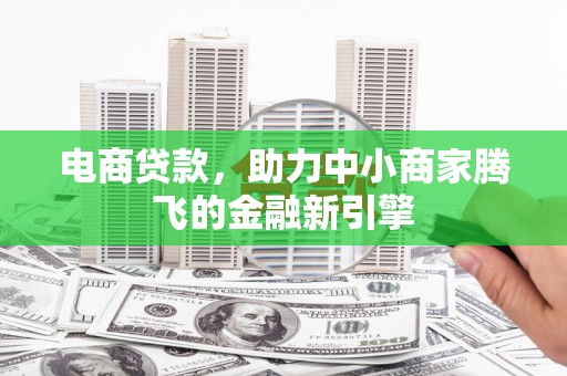 金乡电商贷款，助力中小商家腾飞的金融新引擎