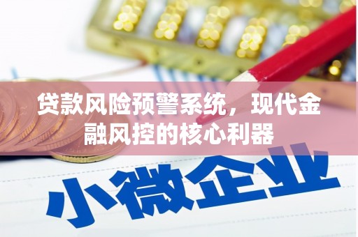 金乡贷款风险预警系统，现代金融风控的核心利器