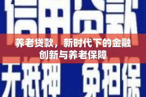 金乡养老贷款，新时代下的金融创新与养老保障