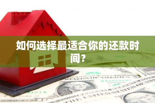 金乡如何选择最适合你的还款时间？