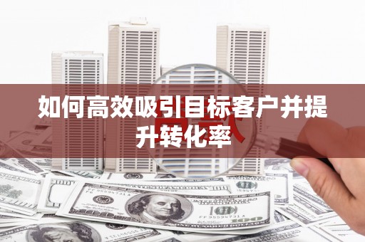 金乡如何高效吸引目标客户并提升转化率