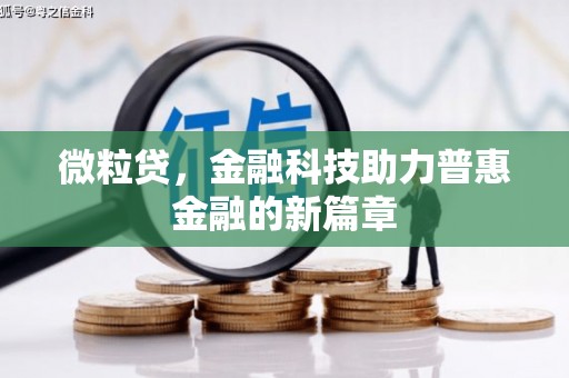 金乡微粒贷，金融科技助力普惠金融的新篇章