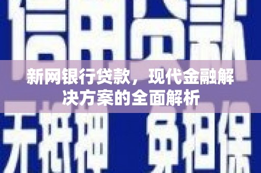 金乡新网银行贷款，现代金融解决方案的全面解析