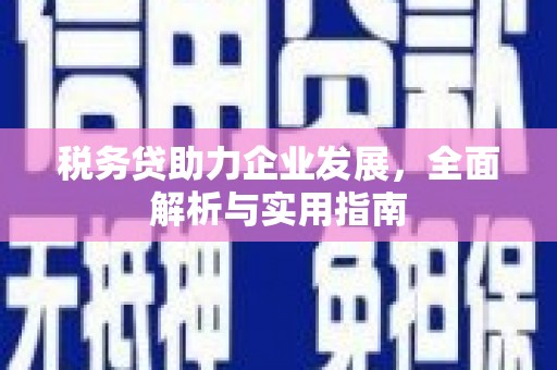 金乡税务贷助力企业发展，全面解析与实用指南