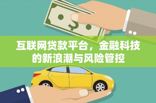 金乡互联网贷款平台，金融科技的新浪潮与风险管控