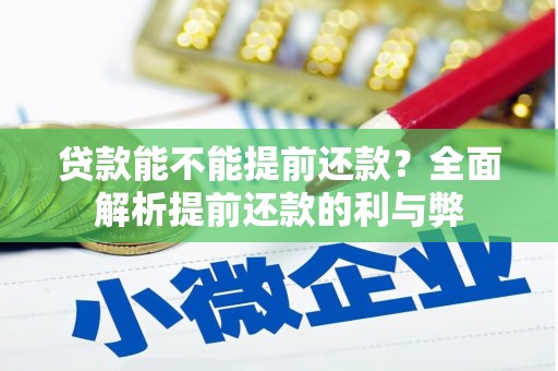 金乡贷款能不能提前还款？全面解析提前还款的利与弊