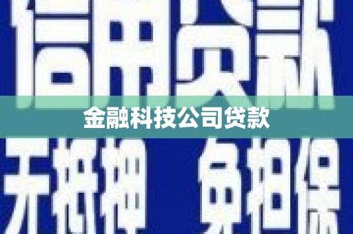 金乡金融科技公司贷款