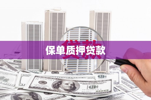 金乡保单质押贷款