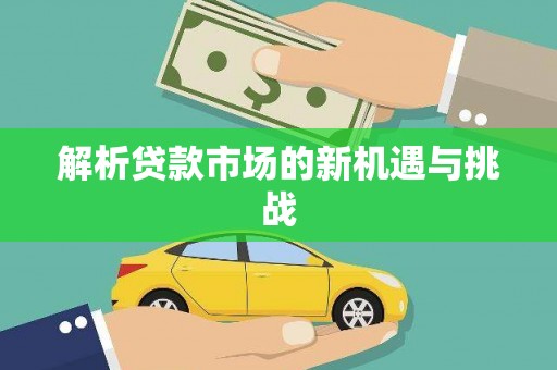 金乡解析贷款市场的新机遇与挑战