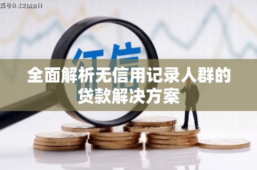 金乡全面解析无信用记录人群的贷款解决方案