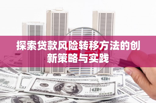 金乡探索贷款风险转移方法的创新策略与实践